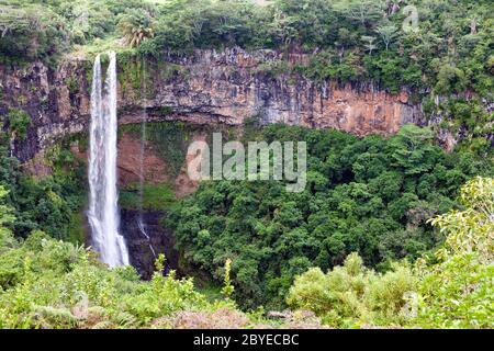 Chamarel cascate in Mauritius Foto Stock