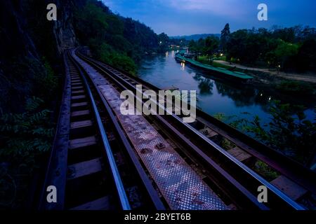 morte raiway in kanchanaburi guerra mondiale 2 storia luogo in thailandia occidentale Foto Stock