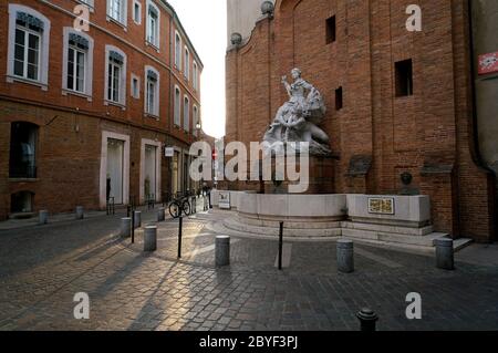 Fontana di Boulbonne in Piazza Saint Georges.Toulouse.Haute-Garonne.Occitanie.France Foto Stock