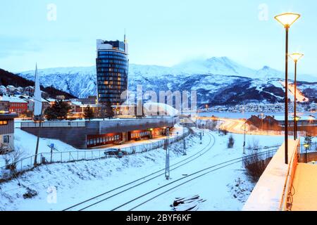 Narvik Città paesaggio urbano Norvegia Foto Stock