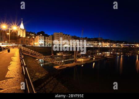 Porto di Guernsey San Pietro Foto Stock