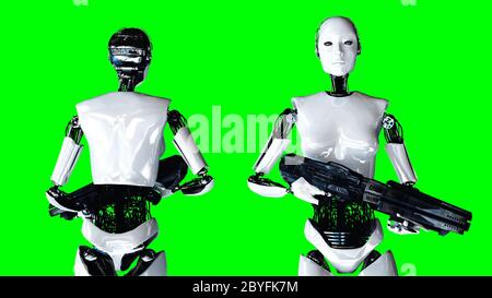 Femmina robot umanoide Foto stock - Alamy