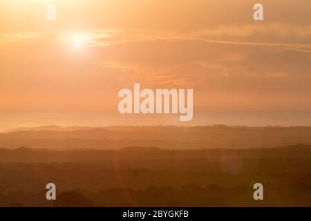 Tramonto alla Duna di Lancelin vicino a Perth nell'Australia Occidentale Foto Stock