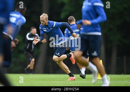 Karlsruhe, Germania. 10 Giugno 2020. Philipp Hofmann (KSC) allo sprint. GES/Football/2° Bundesliga: Allenamento di Karlsruher SC, 10.06.2020 Calcio: 2° Lega: Allenamento di Karlsruher SC, 10 giugno 2020 | utilizzo in tutto il mondo Credit: dpa/Alamy Live News Foto Stock