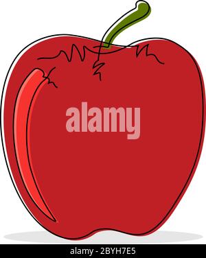 Illustrazione vettoriale di Apple stile schizzo Illustrazione Vettoriale