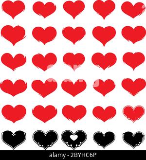 Illustrazione del vettore icona cuore Illustrazione Vettoriale