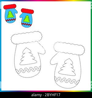 VASO , collegare i punti e la pagina da colorare. Foglio di lavoro - gioco per bambini. Ripristinare linea tratteggiata - gioco traccia per bambini. Gioco puzzle Illustrazione Vettoriale