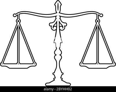 Giudice Gavel Scales di giustizia icona Vector Illustrazione Illustrazione Vettoriale