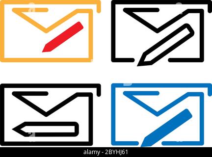 Icona di composizione Mail Illustrazione vettoriale Illustrazione Vettoriale