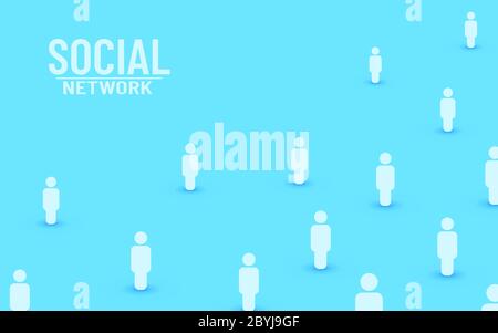 Collegare persone. Concetto di social network. Illustrazione vettoriale Illustrazione Vettoriale