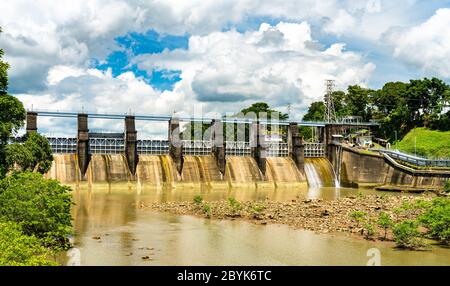 Miraflores Dam sul canale di Panama Foto Stock