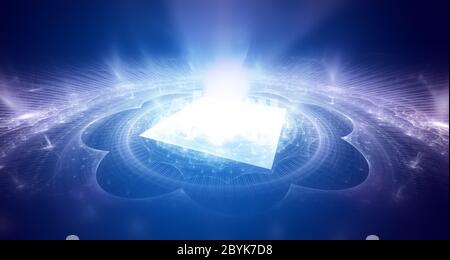 Abstract texture frattale, wisps e luci, background design sognanti di forme e colori in materia di sogno e di immaginazione di un Foto Stock