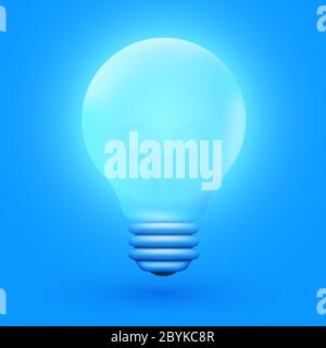 Lampadina, idea creativa e innovazione. Concetto di ispirazione. Illustrazione vettoriale Illustrazione Vettoriale
