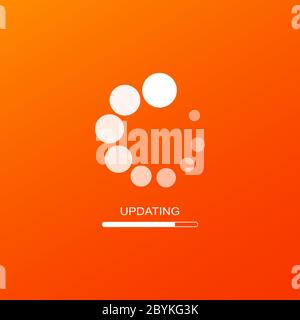 Icona di aggiornamento o aggiornamento software. Download del concetto di dati progettazione semplice su sfondo isolato. Vettore EPS 10 Illustrazione Vettoriale
