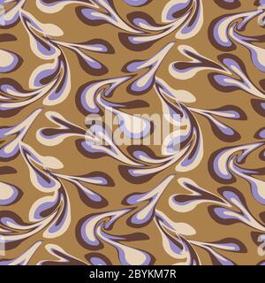carta marmorizzata motivo vettoriale senza giunture in marrone Illustrazione Vettoriale