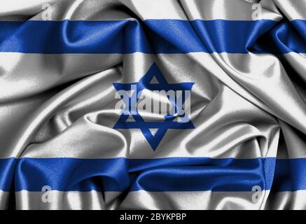 Bandiera di raso, tridimensionali di rendering Foto Stock