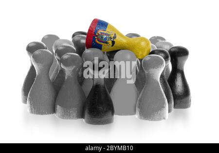 Un unica pedina sulla parte superiore delle pedine comune Foto Stock
