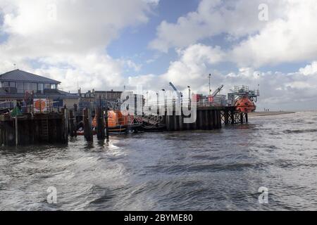 Fleetwood scialuppa di salvataggio Station Foto Stock