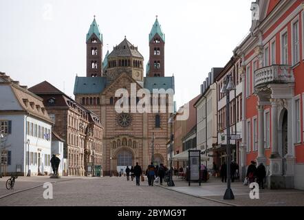 29.02.2020, Speyer, Renania-Palatinato, Germania - Cattedrale di Speyer. 00S200229D490CAROEX.JPG [RELEASE DEL MODELLO: NO, RELEASE DELLA PROPRIETÀ: NO (c) caro images Foto Stock