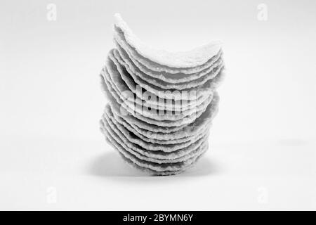 cracker di patate in bianco e nero Foto Stock