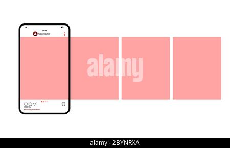 Modello di pagina di applicazione per social network mobile o di Network Messenger su sfondo bianco isolato. Vettore EPS 10. Illustrazione Vettoriale