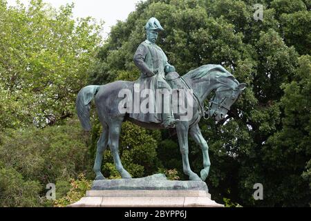 La controversa statua del generale Sir Redvers buller che fu eretta a Exeter, devon, nel 1905. Continuano le voci che egli ha avuto una mano in crimini di guerra a. Foto Stock