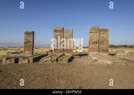 Lapidi di selgiuchi in turchia Ahlat Foto Stock
