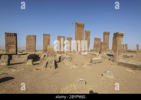 Lapidi di selgiuchi in turchia Ahlat Foto Stock