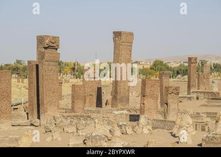 Lapidi di selgiuchi in turchia Ahlat Foto Stock