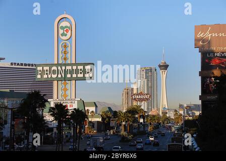 Frontier Hotel Strip Las Vegas 226 Hotel e luoghi più importanti a Las Vegas il posto più bello di Las Vegas Foto Stock