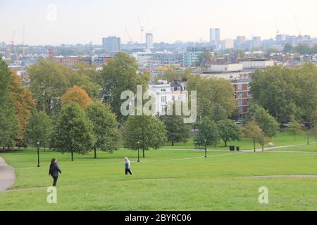 Primrose Hill a Londra in Inghilterra Foto Stock