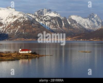 cappella nel nord della norvegia Foto Stock