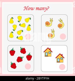 foglio di lavoro per bambini. gioco di puzzle di formazione. attività per bambini Illustrazione Vettoriale