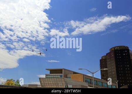 Volo militare Stony Brook Hospital Long Island New York Foto Stock