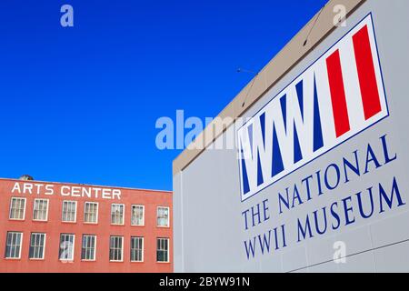 Nazionale di guerra mondiale 2 Museo, Warehouse District, New Orleans, Louisiana, Stati Uniti d'America Foto Stock