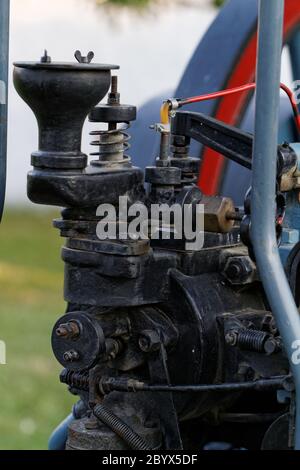 Foto dei dettagli di un vecchio motore a vapore Foto Stock