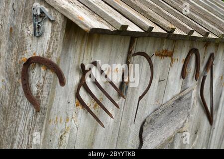 Antichi attrezzi agricoli Foto Stock