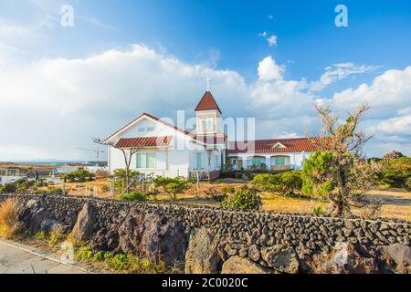 Chiesa di Seopjikoji Monte Jeju Isola , Corea del Sud Foto Stock