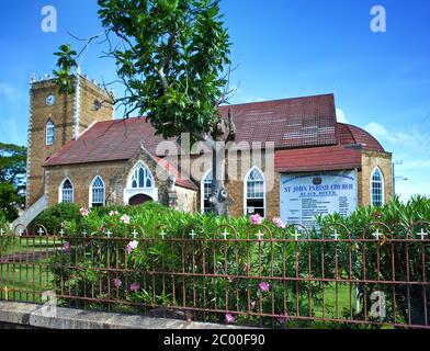 Antica chiesa coloniale. Giamaica Foto Stock