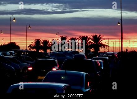 Tramonto a Punta del Este Foto Stock