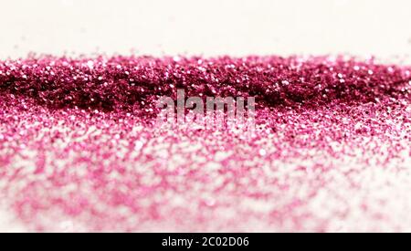 Magenta glitter su sfondo chiaro - Foto macro Foto Stock