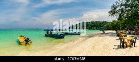 Isole Redang, Malesia; maggio-2019; Spiaggia di sabbia bianca, Isola di Redang, Malesia Foto Stock