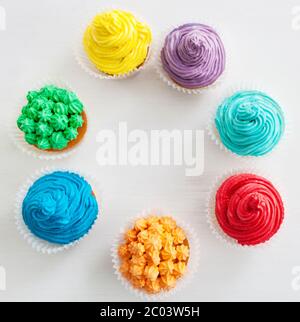 Buon compleanno cupcakes Foto Stock