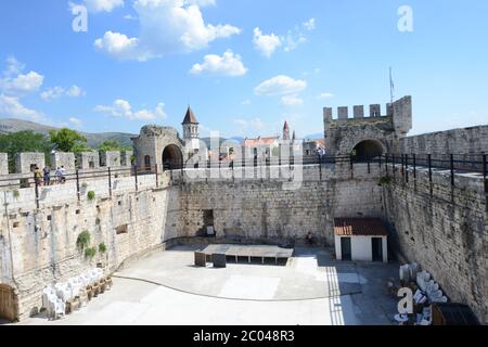 Torre Kamerlengo fortezza a Trogir, Croazia. Foto Stock