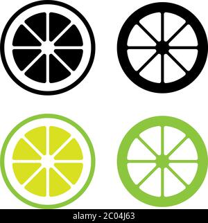 Illustrazione del vettore icona limone Illustrazione Vettoriale