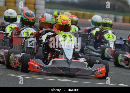 Carriera di Lando Norris nel karting 2012. Foto Stock