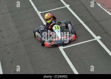 Carriera di Lando Norris nel karting 2012. Foto Stock