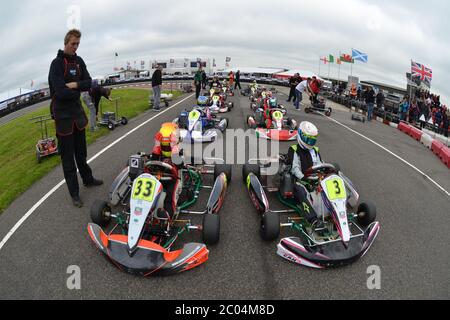 Carriera di Lando Norris nel karting 2012. Foto Stock
