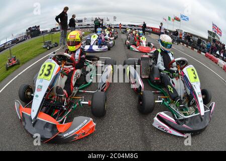 Carriera di Lando Norris nel karting 2012. Foto Stock