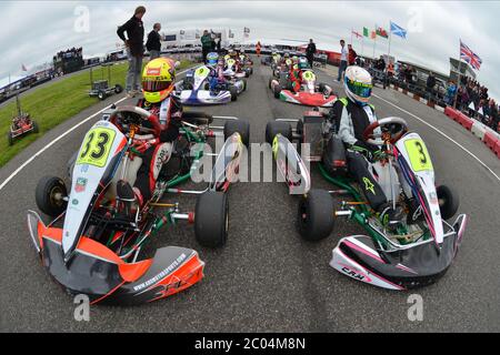 Carriera di Lando Norris nel karting 2012. Foto Stock
